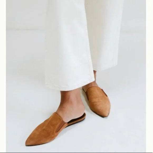 Jenni Kayne Suede Mules in Saddle Brown Size 38 / US 8 - Picture 2 of 13